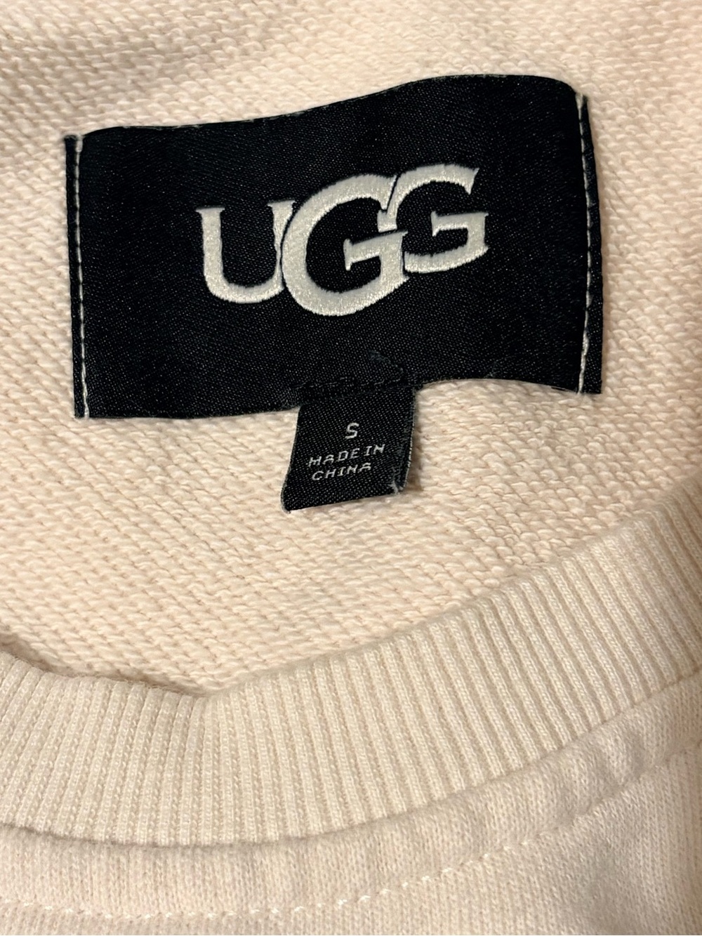 UGG Teagin crop Cream Knit Top S - Picture 6 of 7